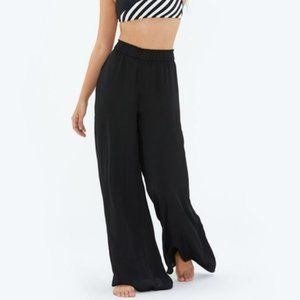 Summersalt Palazzo High Rise Wide Leg Cover Up Pants Elastic Waist Black Size L
